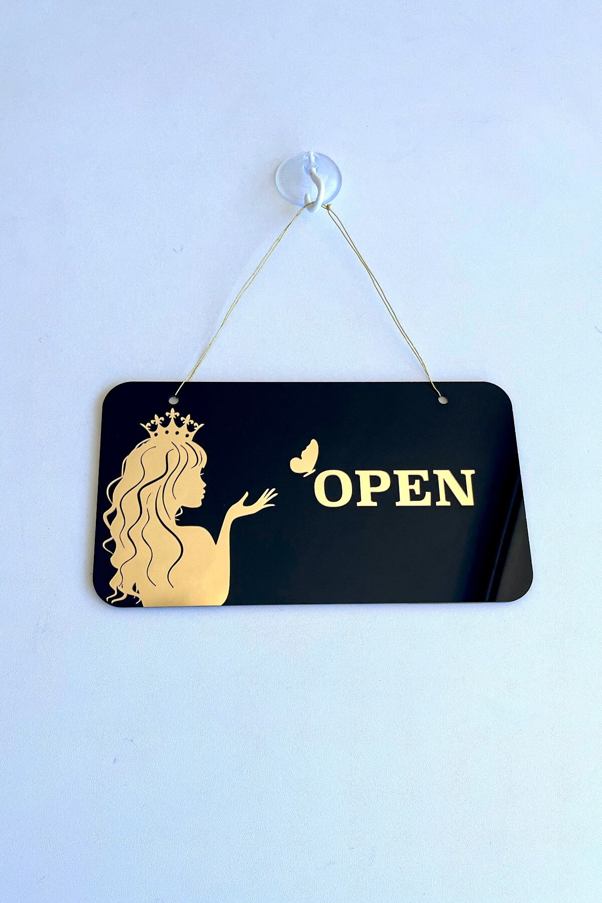 Open / Closed Kapı Tabelası – Kuaför ve Güzellik Salonları için Şık Tasarım