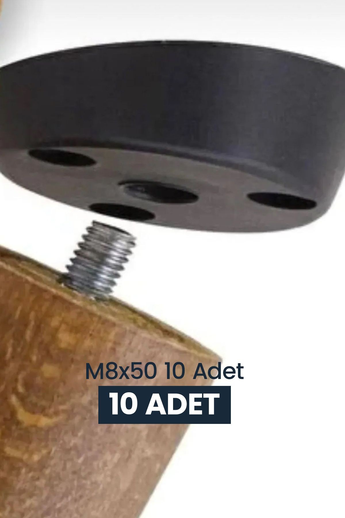 Ahşap Ayak Vidası M8x50 10 Adet