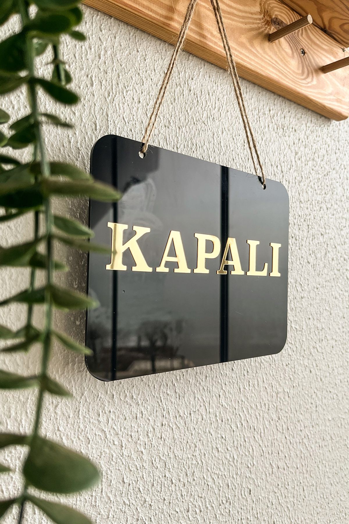 Mağaza Açık Kapalı Tabelası Pleksi - 20*15 Cm - 1 Adet Kancalı Cam Vantuzu Hediye