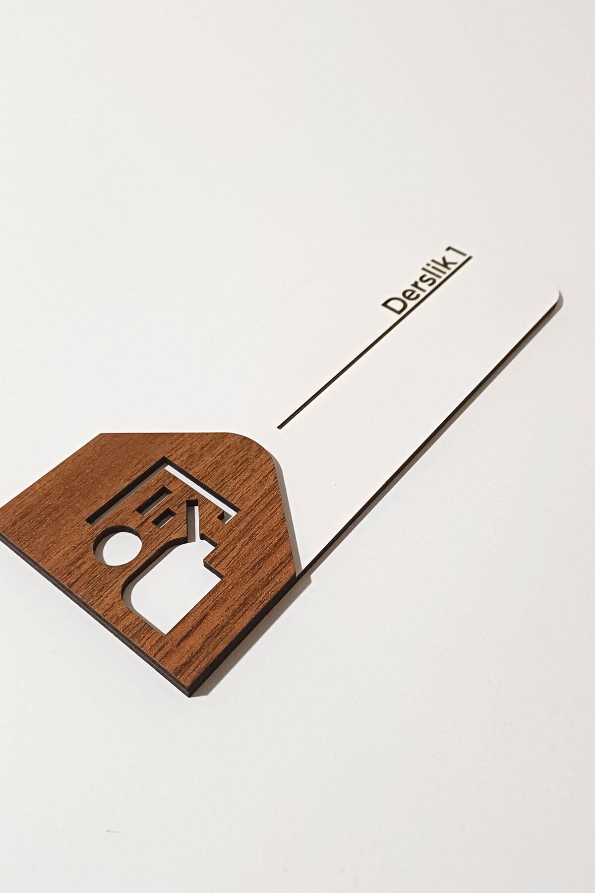 Sınıf ve Derslik Kapı Tabelası – MDF Okul Yönlendirme Levhası | 19x7 cm Çift Katmanlı