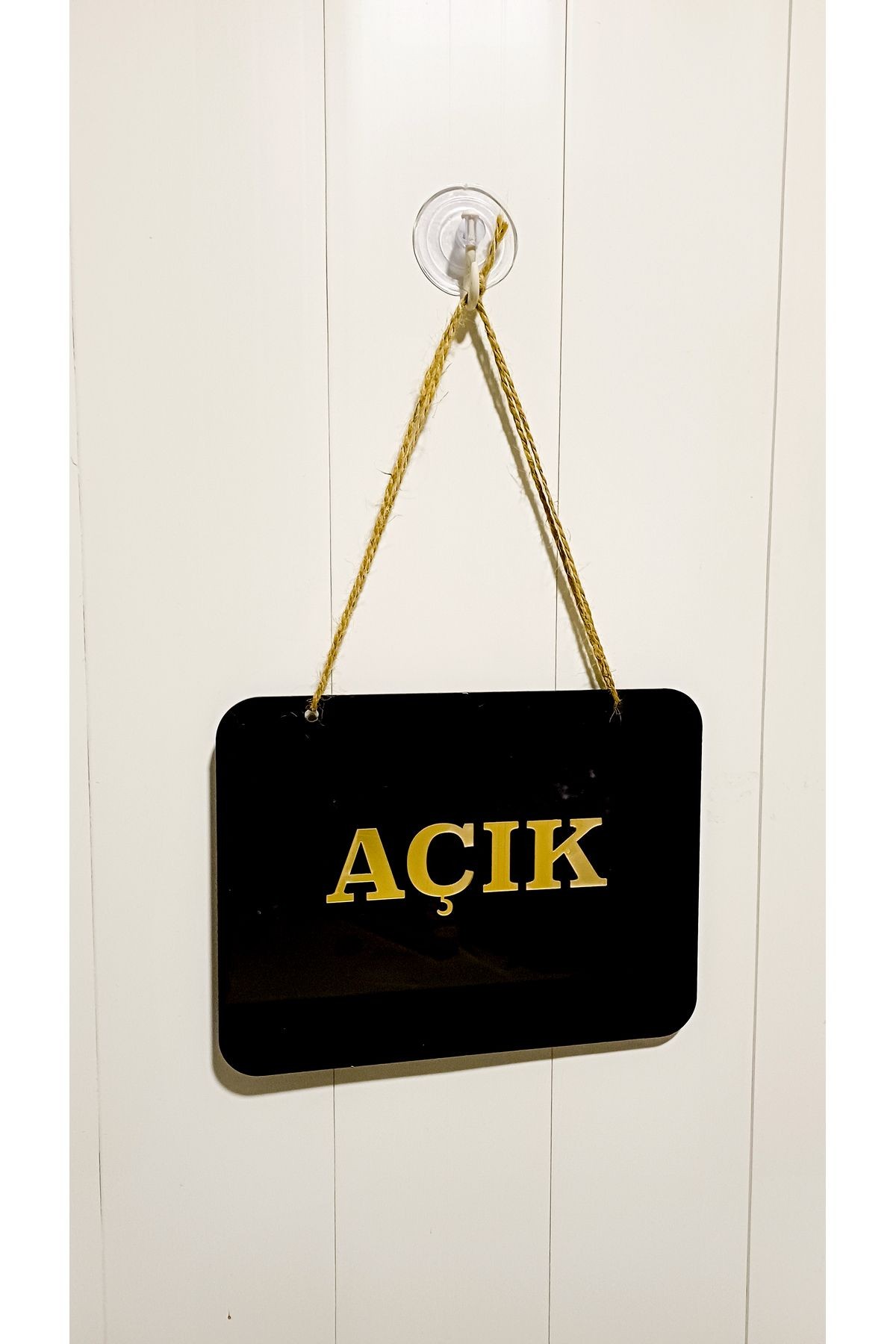Mağaza Açık Kapalı Tabelası Pleksi - 20*15 Cm - 1 Adet Kancalı Cam Vantuzu Hediye