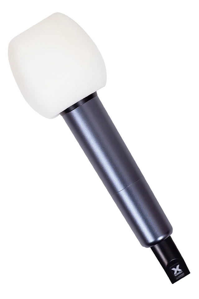 Tv Mikrofon Süngeri Beyaz Logo Yazılabilir detay