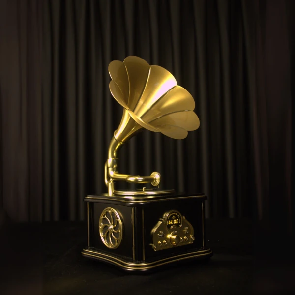 Müller Md-88 Dekoratif Bluetooth Gramofon Black 220*200*400Mm detay