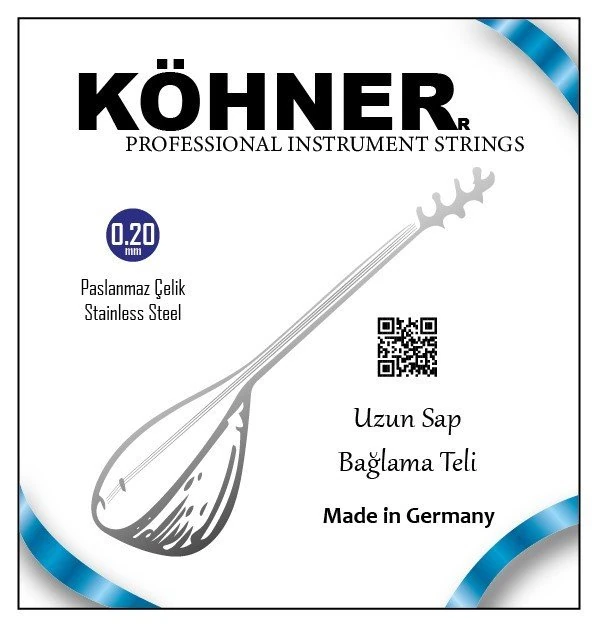 Köhner Saz Teli 020 Uzun Sap Bağlama Teli