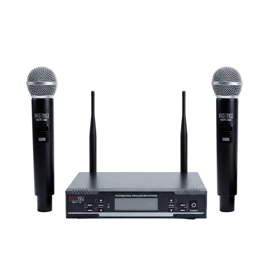 Notel NOT 16EE UHF 2x30 Kanal Kablosuz Çift El Mikrofonu