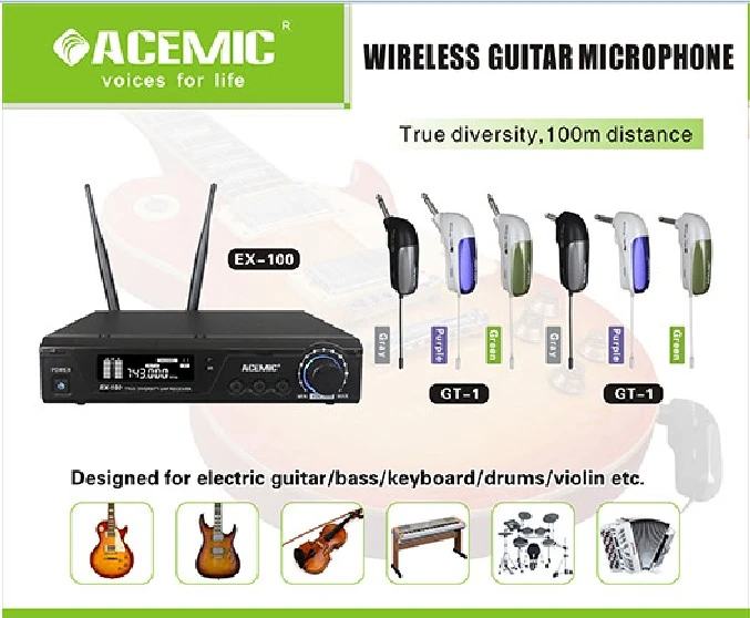 Acemic Ex-100/Gt-1 Wireless Instrument Microphone