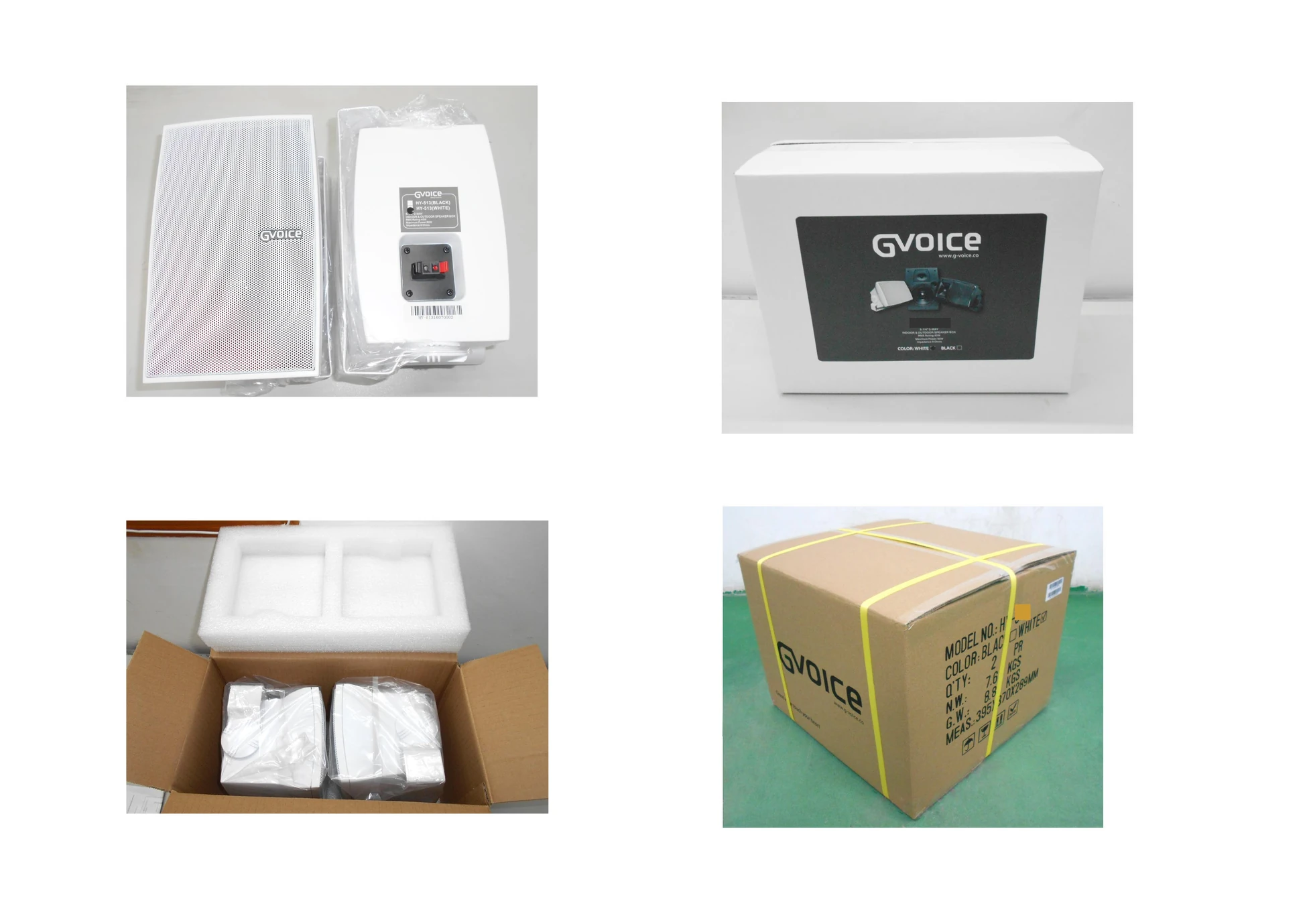 G-Voice Wall Speaker 820T Beyaz Trafolu detay