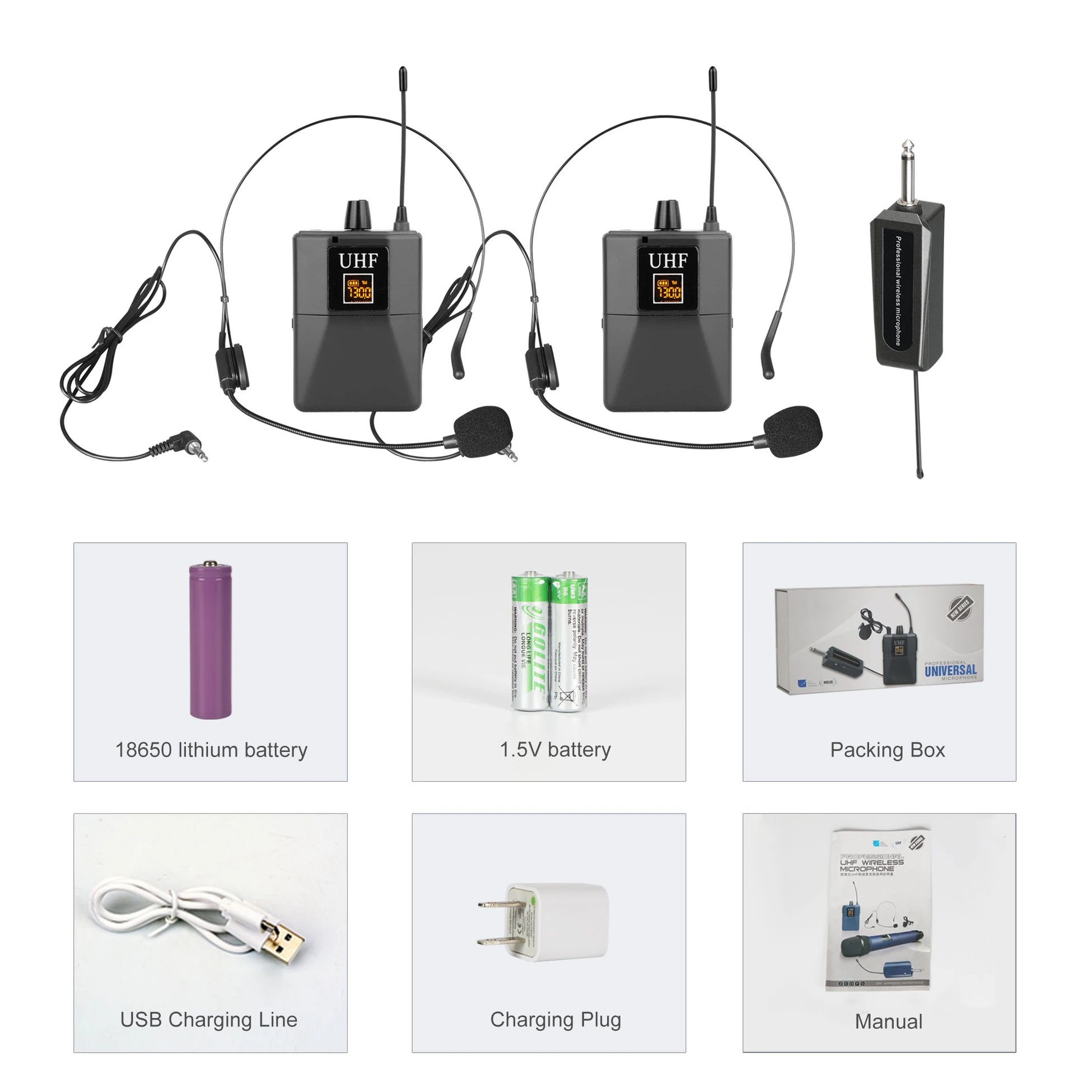 Oxid Oxd-632Y 2Li Yaka Kablosuz Mikrofon detay