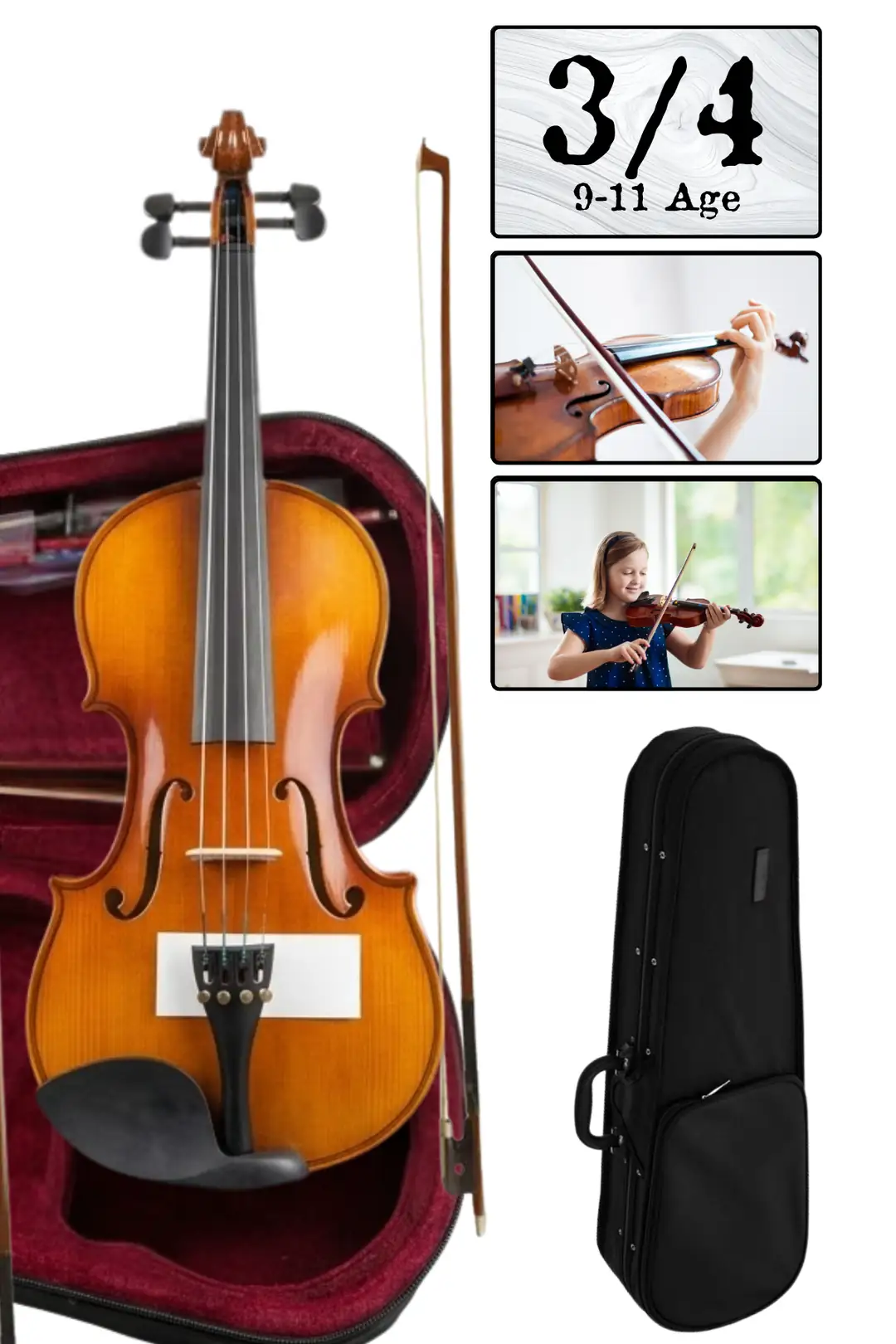 Müller MV-134PH 4/4 Tam Boy Profesyonel Keman Aktaş Müzik