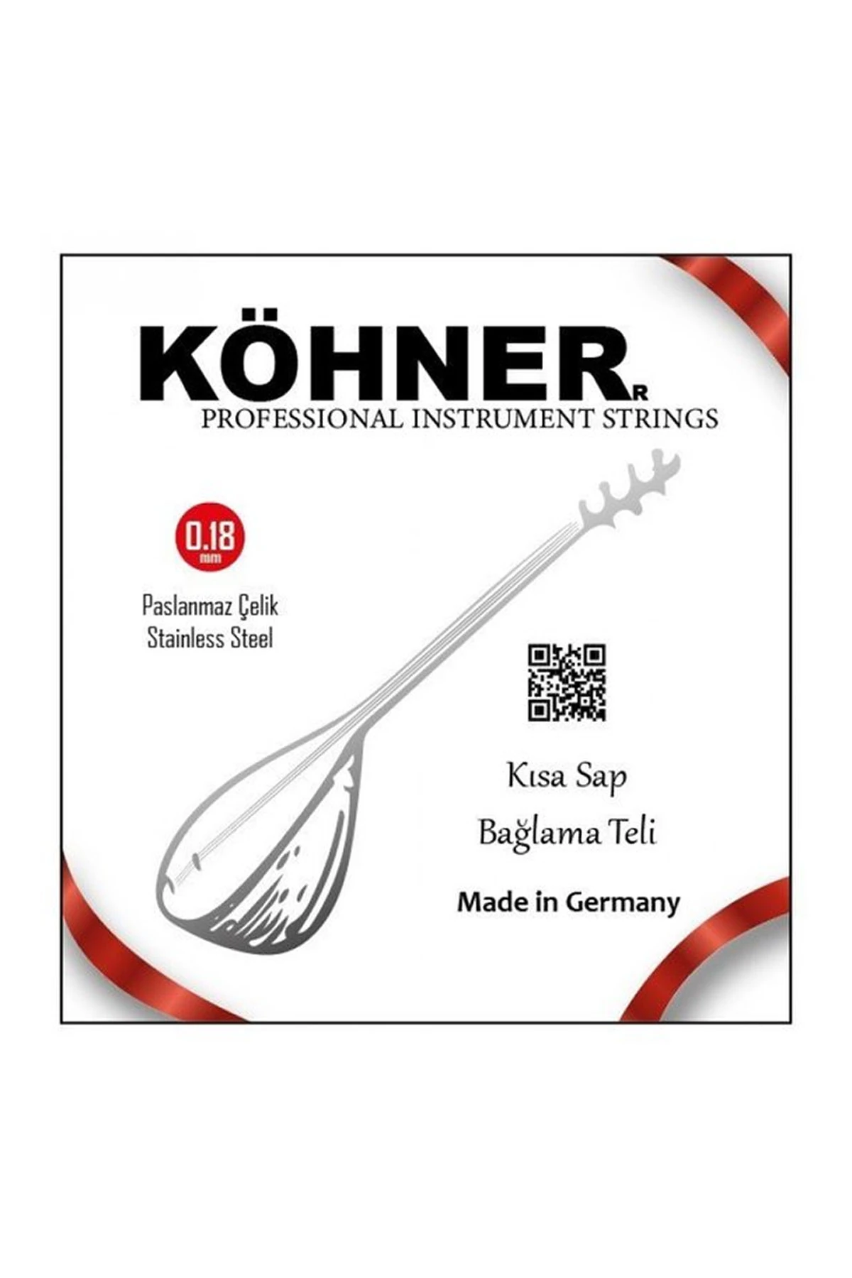 Köhner Saz Teli 018 Kısa Sap Bağlama Teli