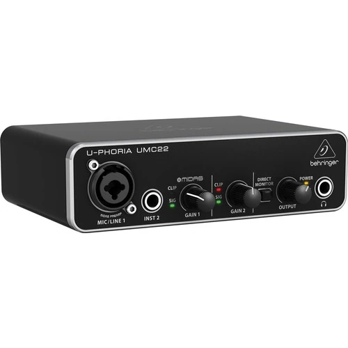 Behringer Umc22 Midas Mikrofon Preamfi 2 X 2 Usb Ses Kartı görünüm