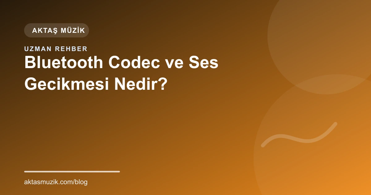 Bluetooth Codec ve Ses Gecikmesi Nedir?