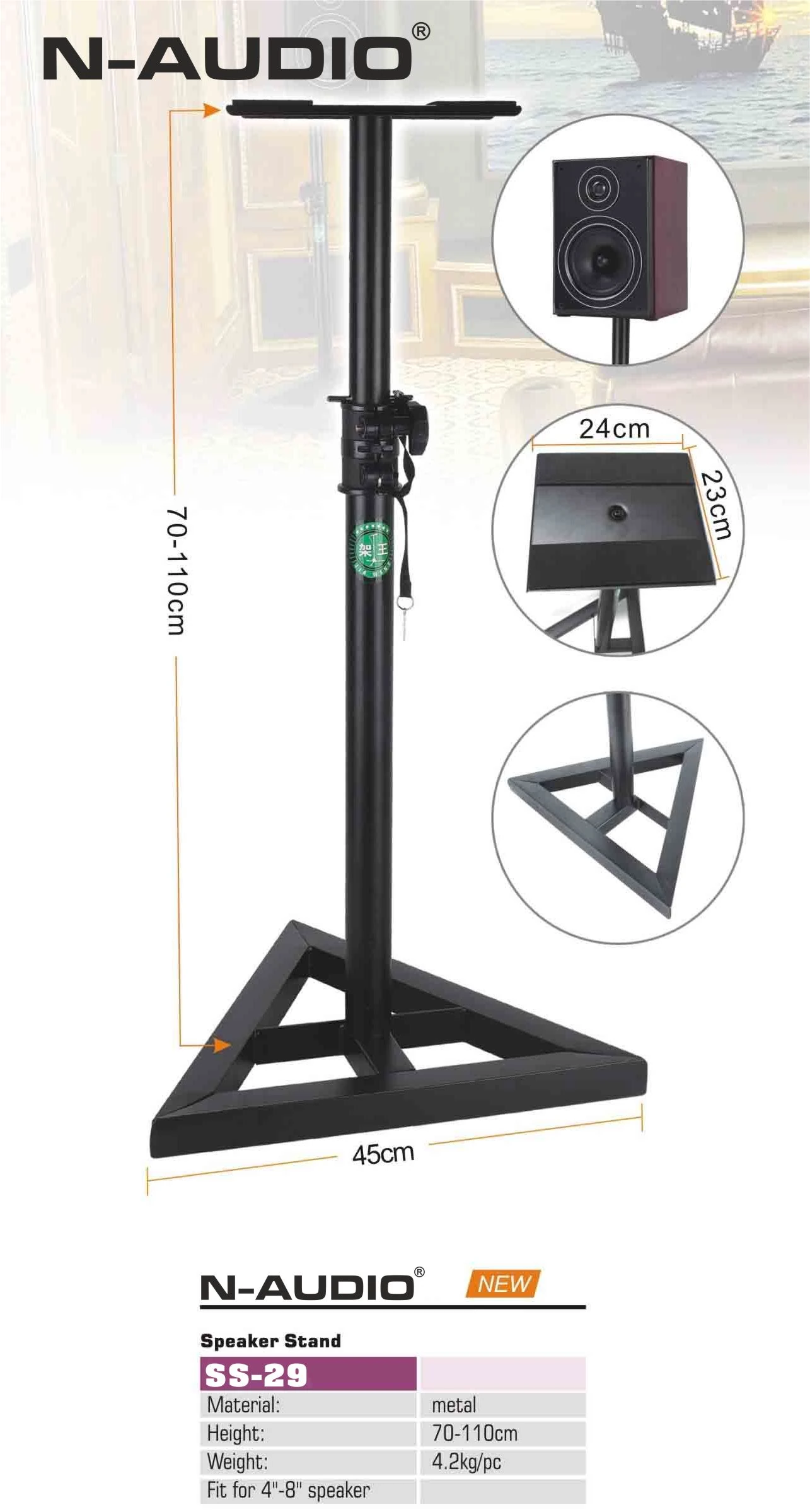 N-Audio Ss-29 Studyo Monitor Sehpası (Çift)