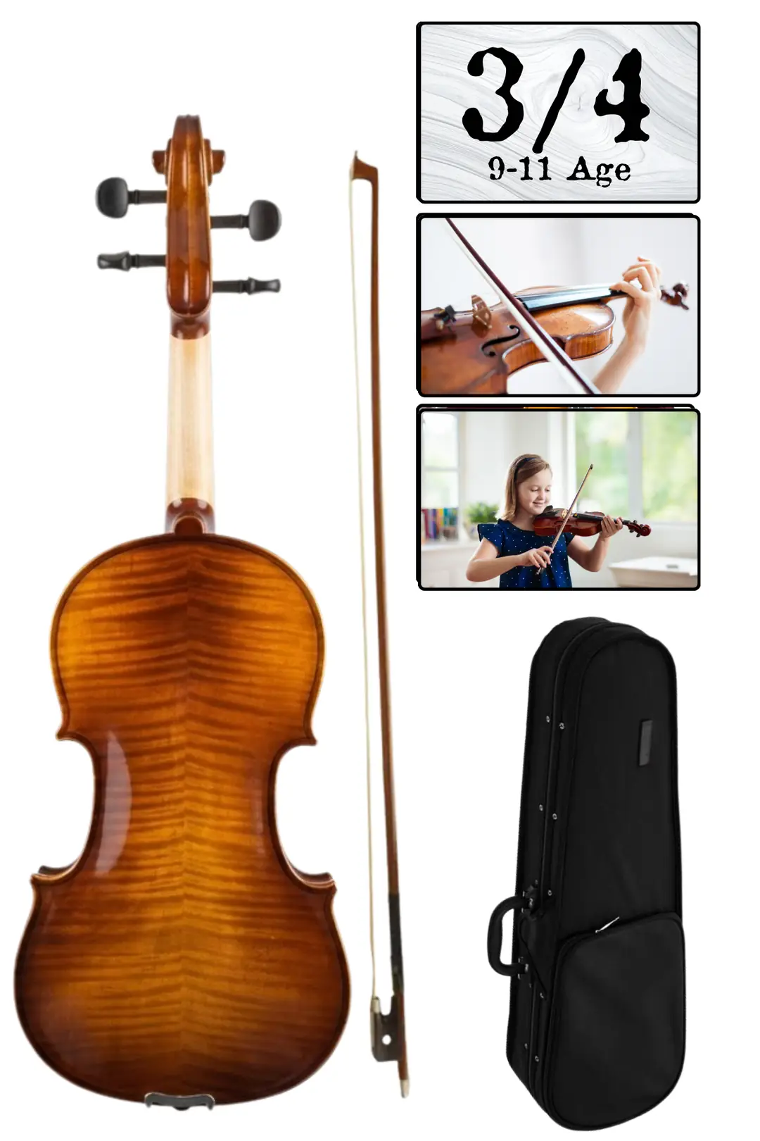 Müller MV-134PH Ahşap Aksamlı Yetişkin Kemanı Profesyonel Seri