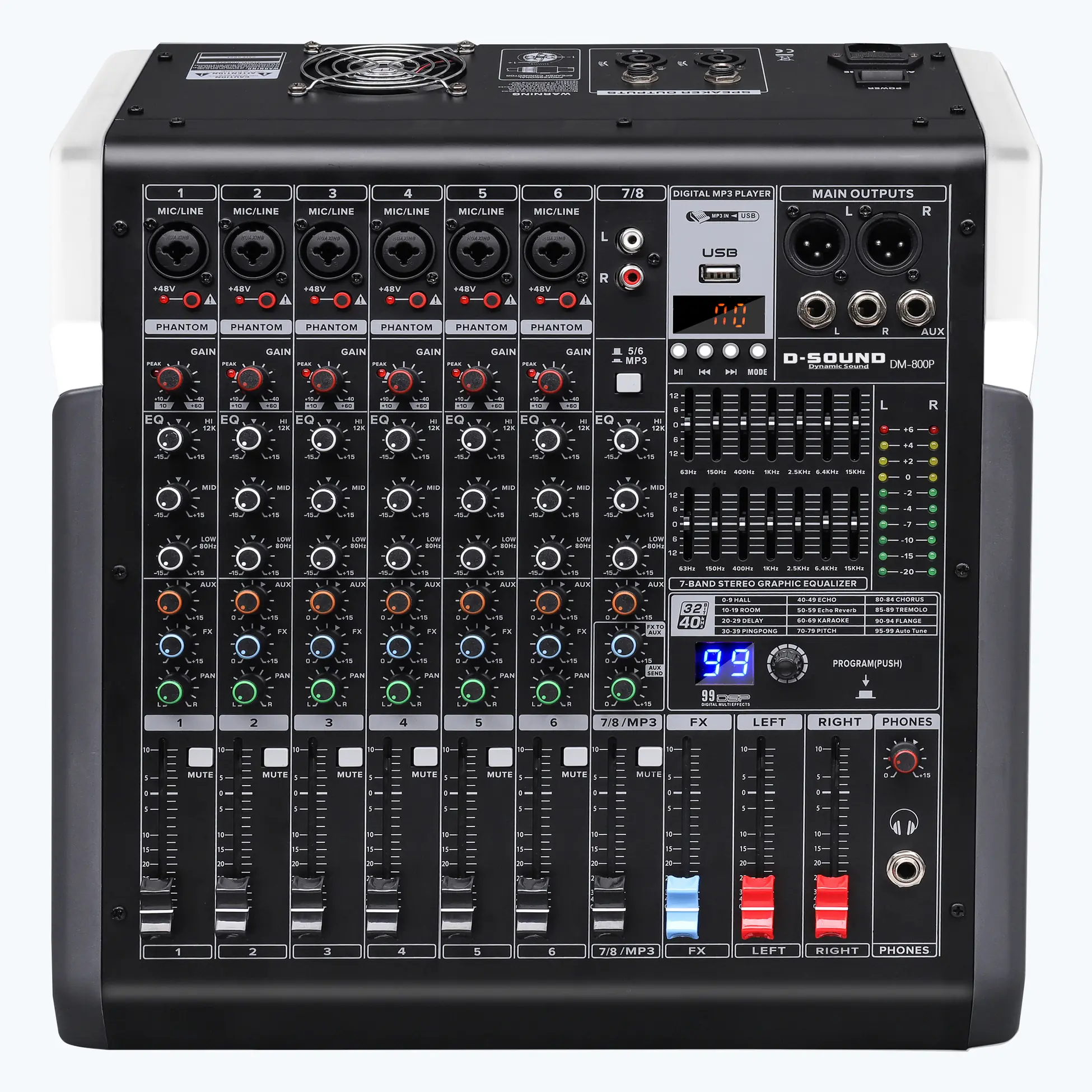 D-Sound Dm-800P 8 Kanal Power Mixer