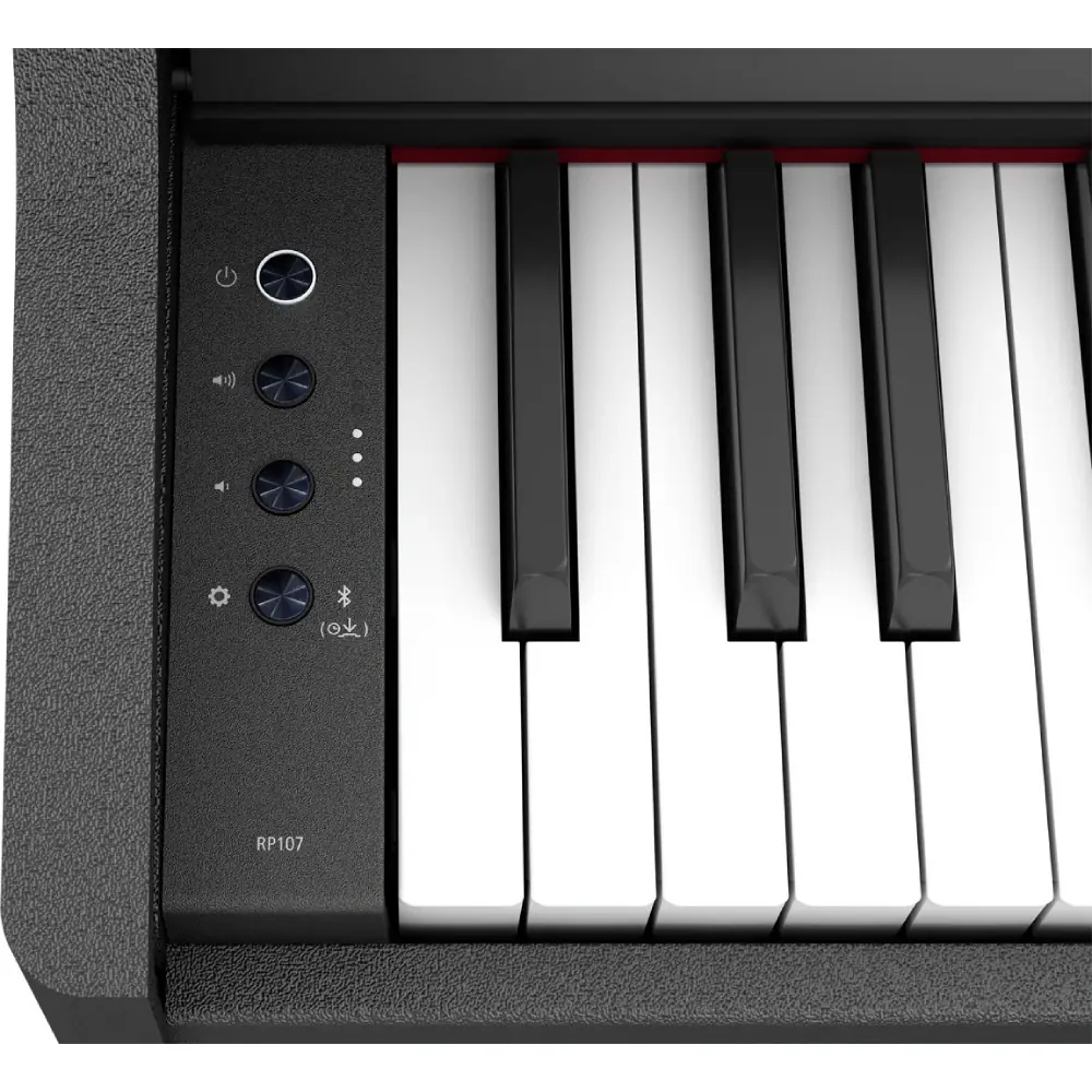 Roland RP107 kompakt tasarım ve kayan tuş kapağı
