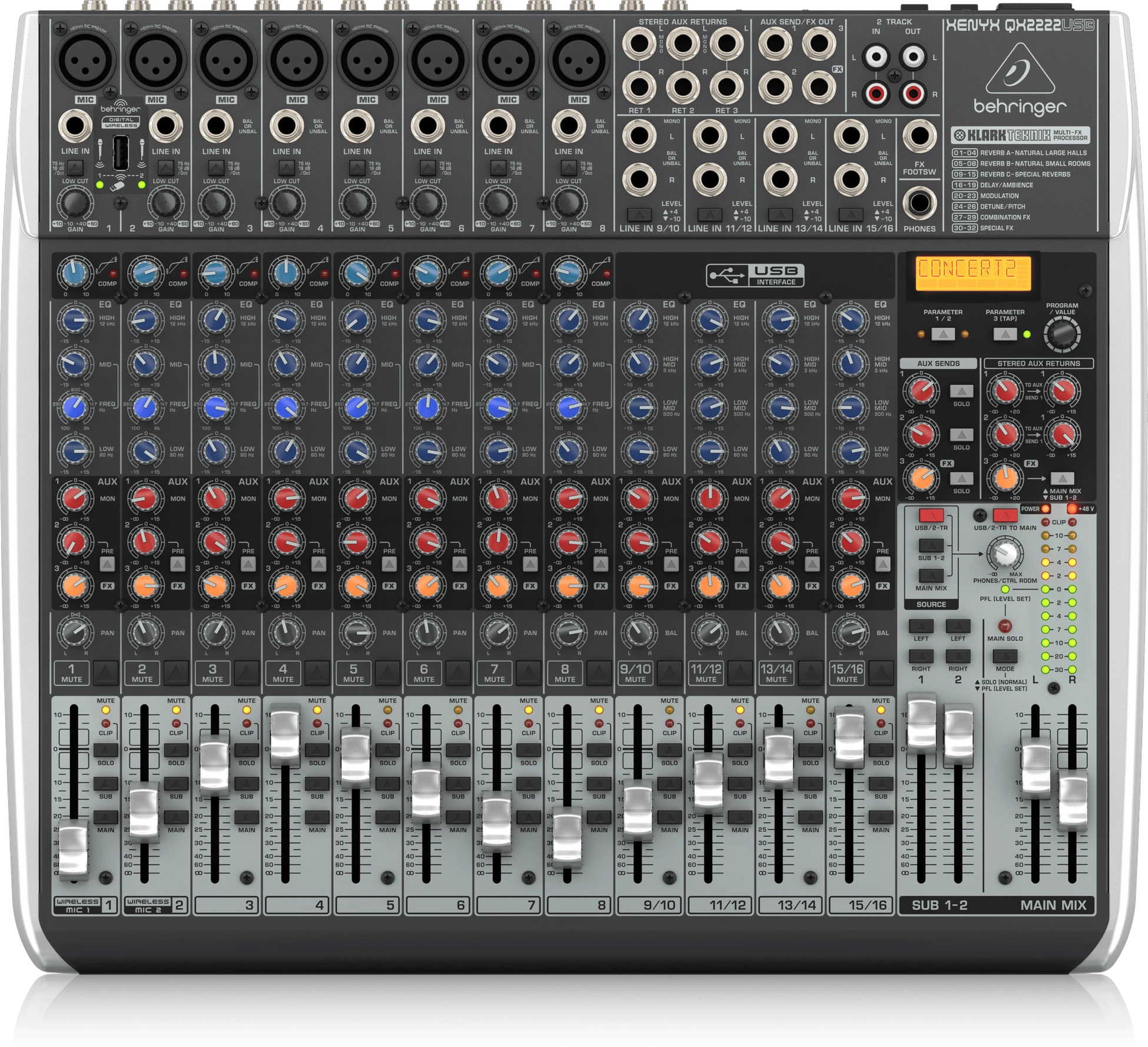 Behringer Xenyx Qx2222Usb 22 Kanal Efektli Mikser