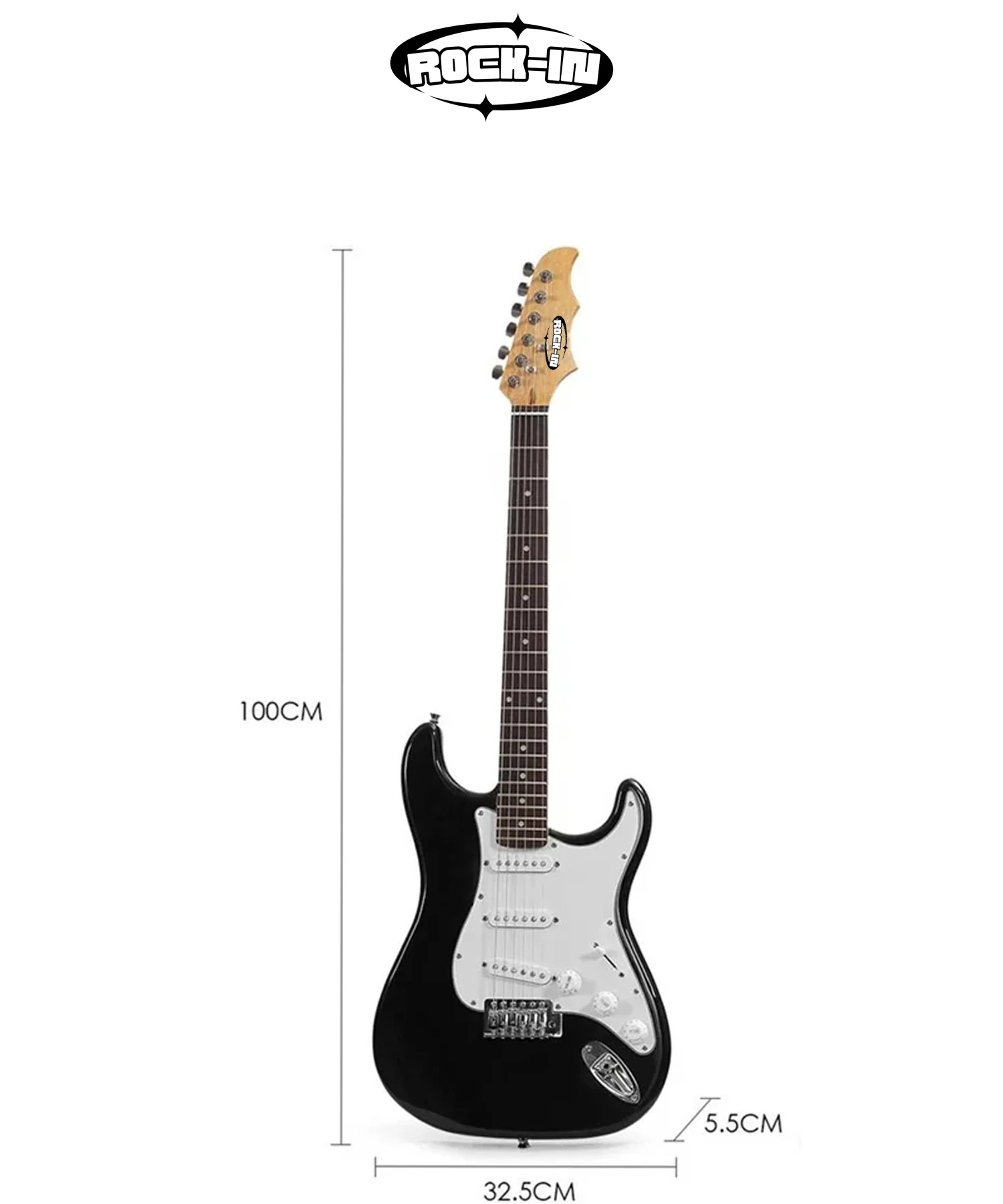 Rockin St-202-Bk Elektro Gitar Hss