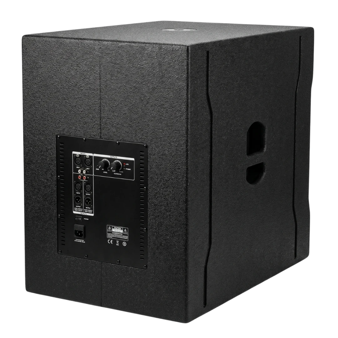 Bofmann BF-S15A 15 İnç Ahşap Aktif Bas Hoparlörü 600 Watt AES / 1200 Watt Program Detay