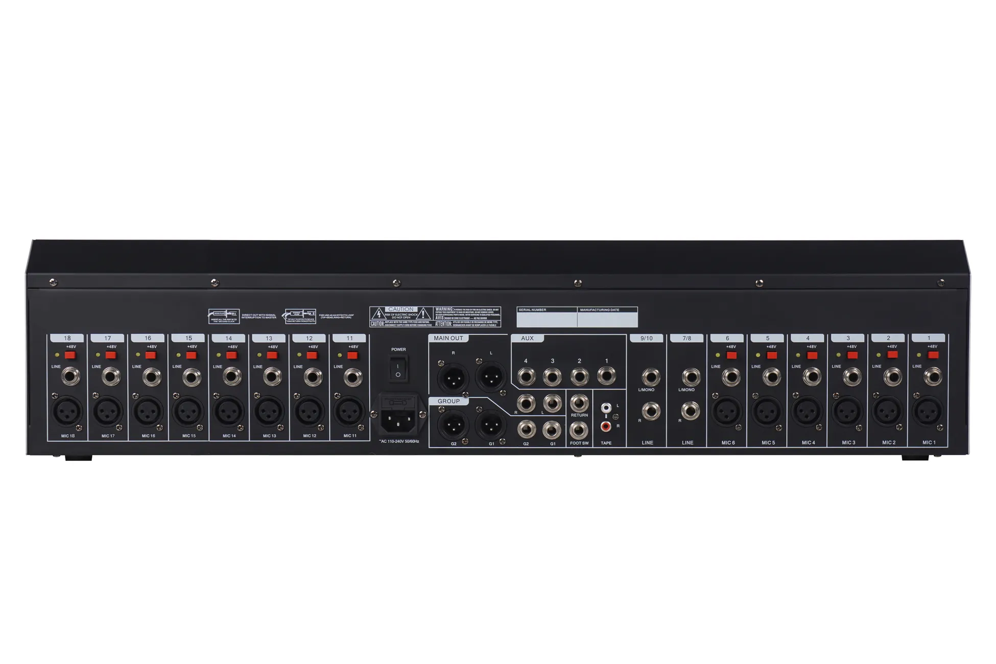 DSound Çift Efektli 18 Kanal Deck Mikser görünüm