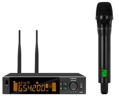 Schall S-81PRO+ UHF Çift Alıcılı Kablosuz Tek El Mikrofonu