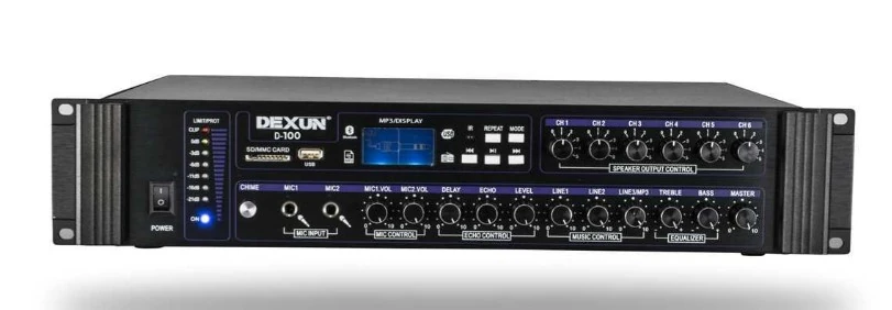 Dexun D-100 100W Mikser Amfi 6 bölgeli