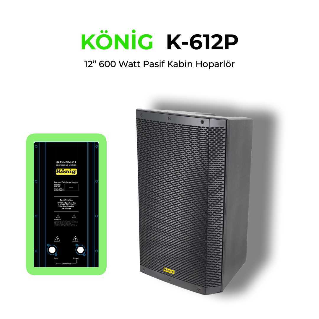 König K-612P 12'' 600W Pasif Kabin