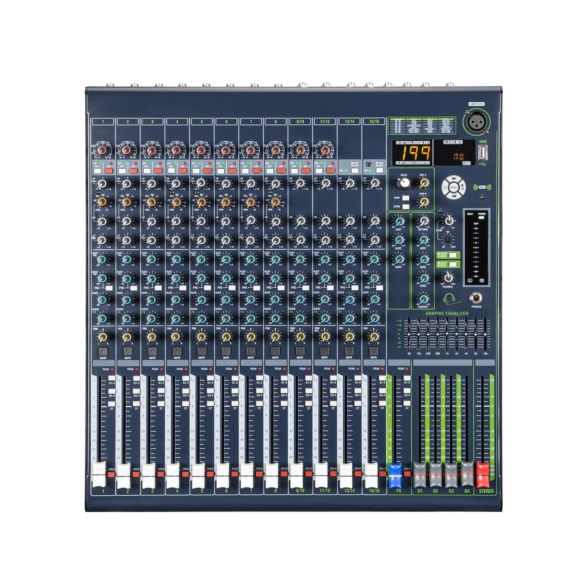D-Sound Ga-16 16 Kanal Aux Mixer detay