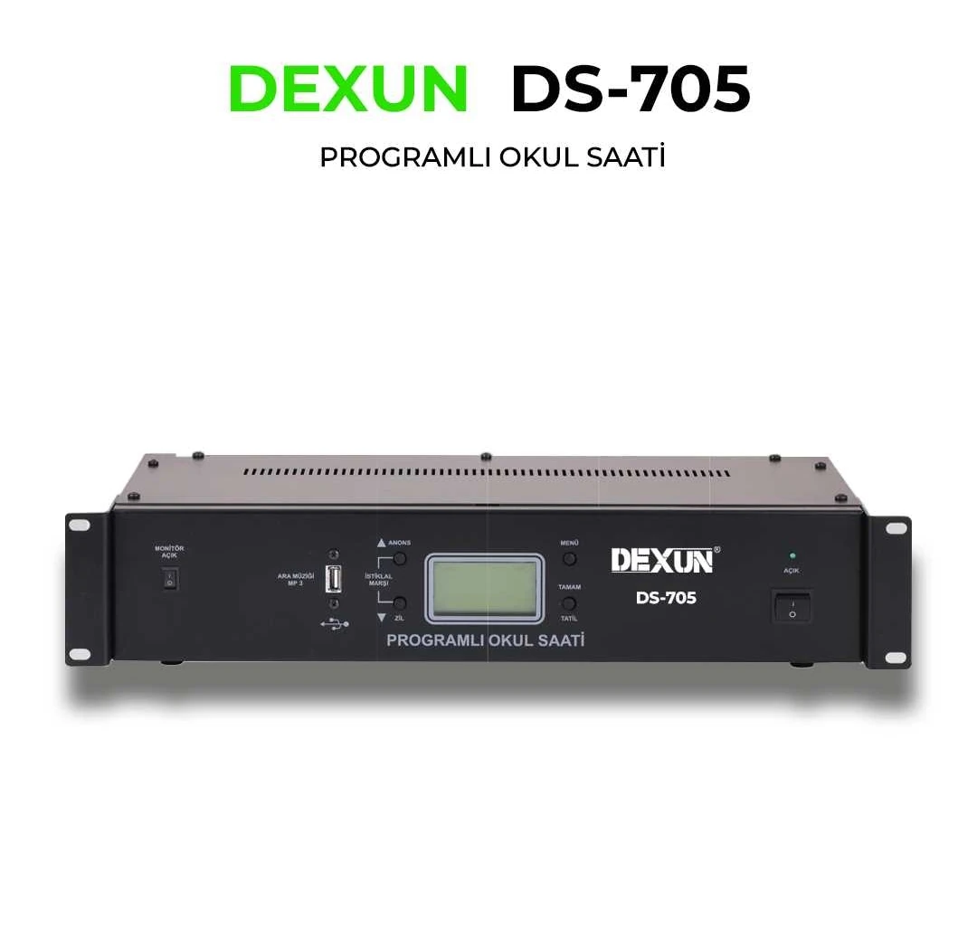 Dexun Ds-705 Pro Rack Tipi Okul Zil Saati