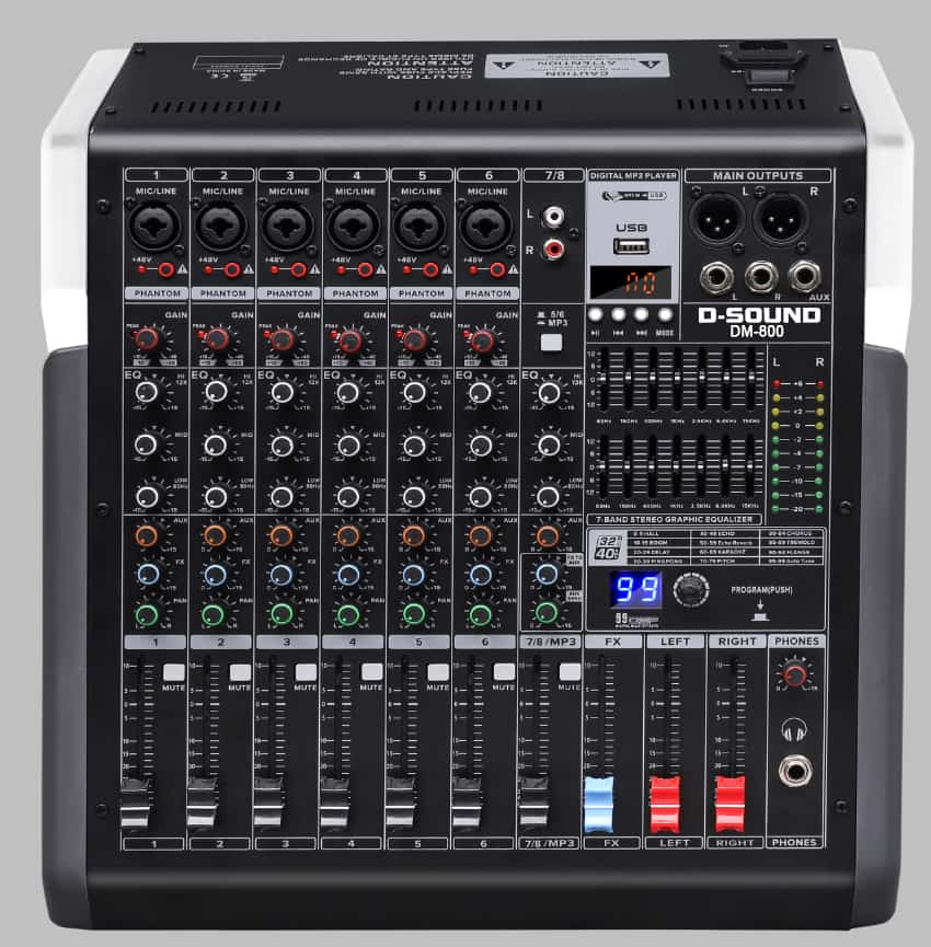 D-Sound Dm-800 8 Kanal Deck Mixer