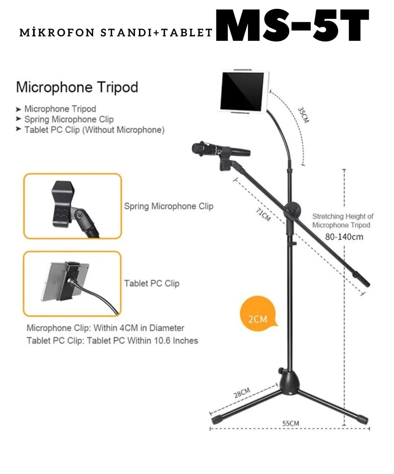 Tower Sm-5T Mikrofon Standı detay