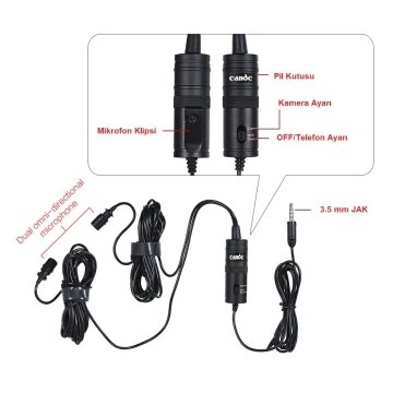 Cande Dc-C2 Youtuber Yaka Mikrofonu görünüm