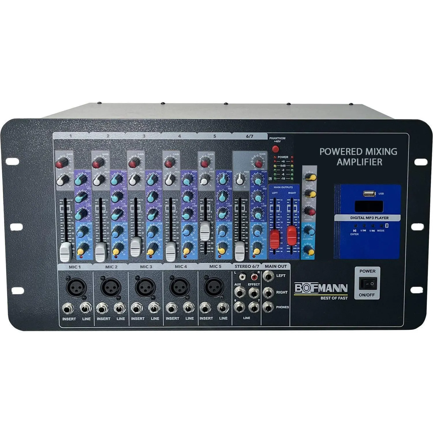 Bofmann TKM 150T 7 Kanal 150 Watt Ekolu Mono Amfili Küp Mikser