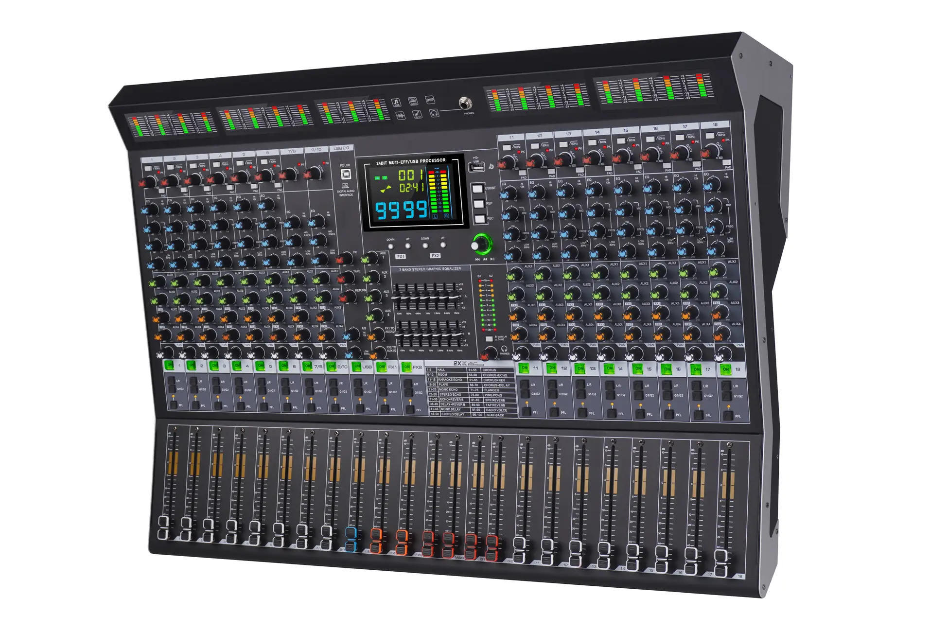 DSound Çift Efektli 18 Kanal Deck Mikser