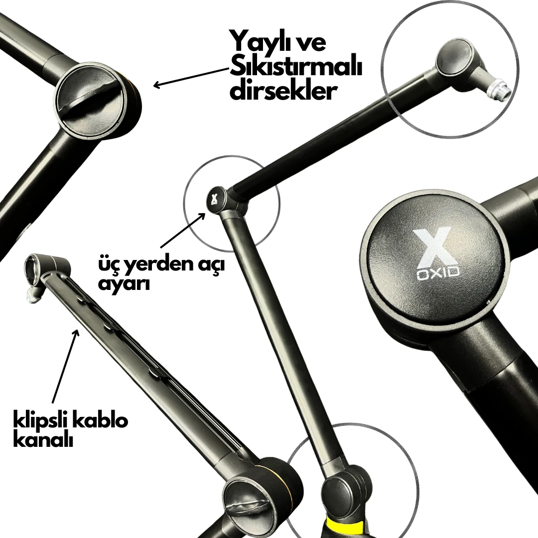 Oxid MMS-07 Siyah Broadcast/Studio/Gaming Mikrofon Standı detay