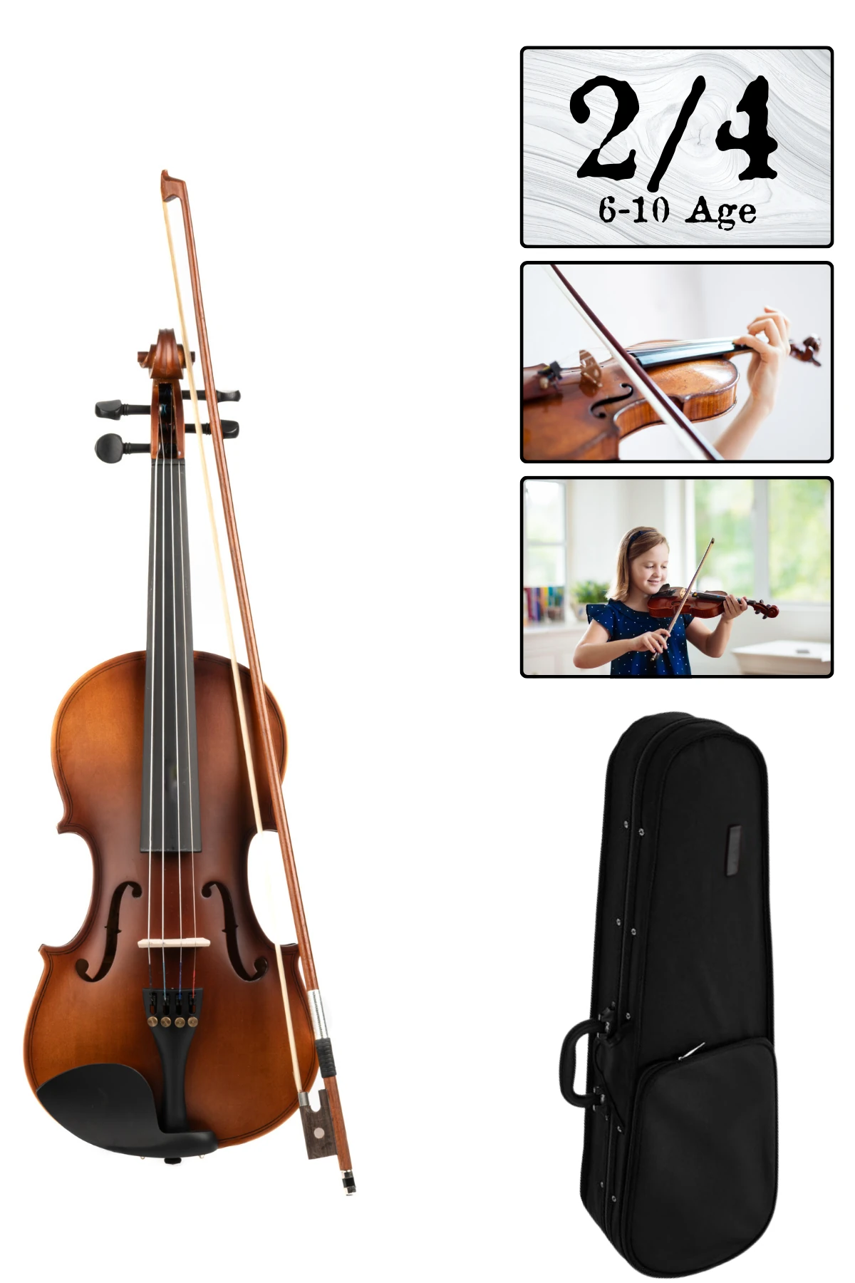 Bremen BV-024H 2/4 Yarım Boy Keman Aktaş Müzik Öğrenci Kemanı