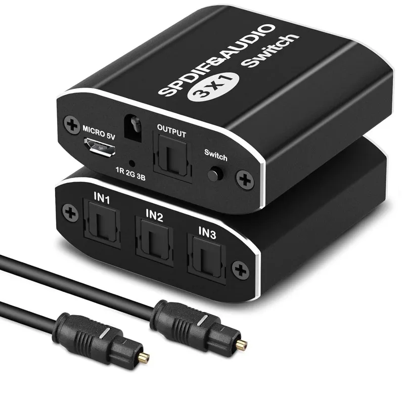 Pixoma ST-A301 3 Girişli 1 Çıkışlı SPDIF Ses Seçici