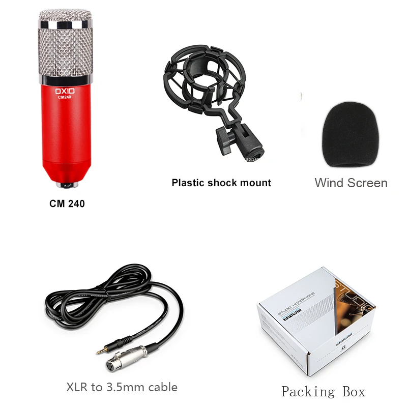 Oxid Cm-240 Kırmızı Condenser Mikrofon detay