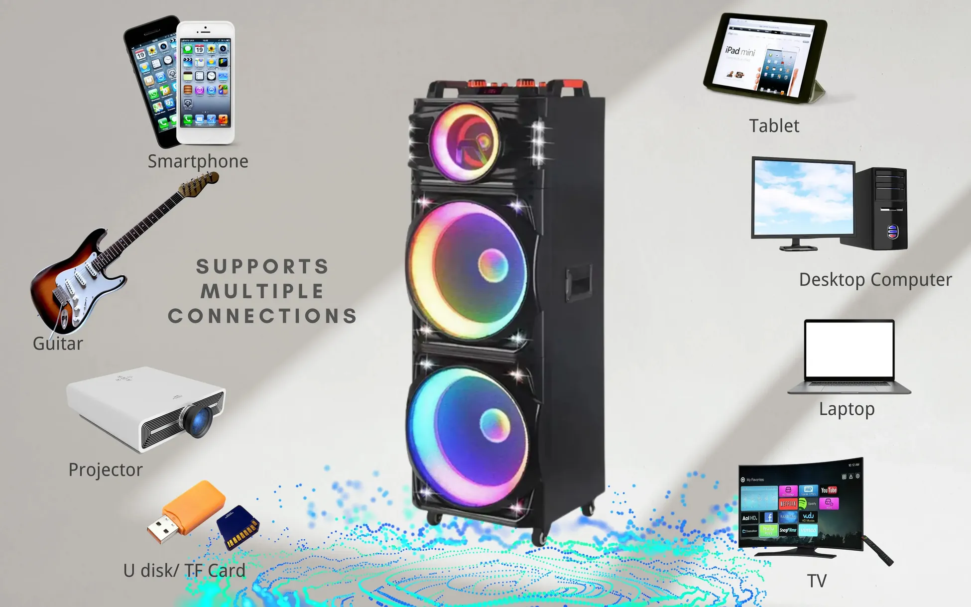 Ndr-1526 2X 15 Şarjlı Taşınabilir Hoparlör detay