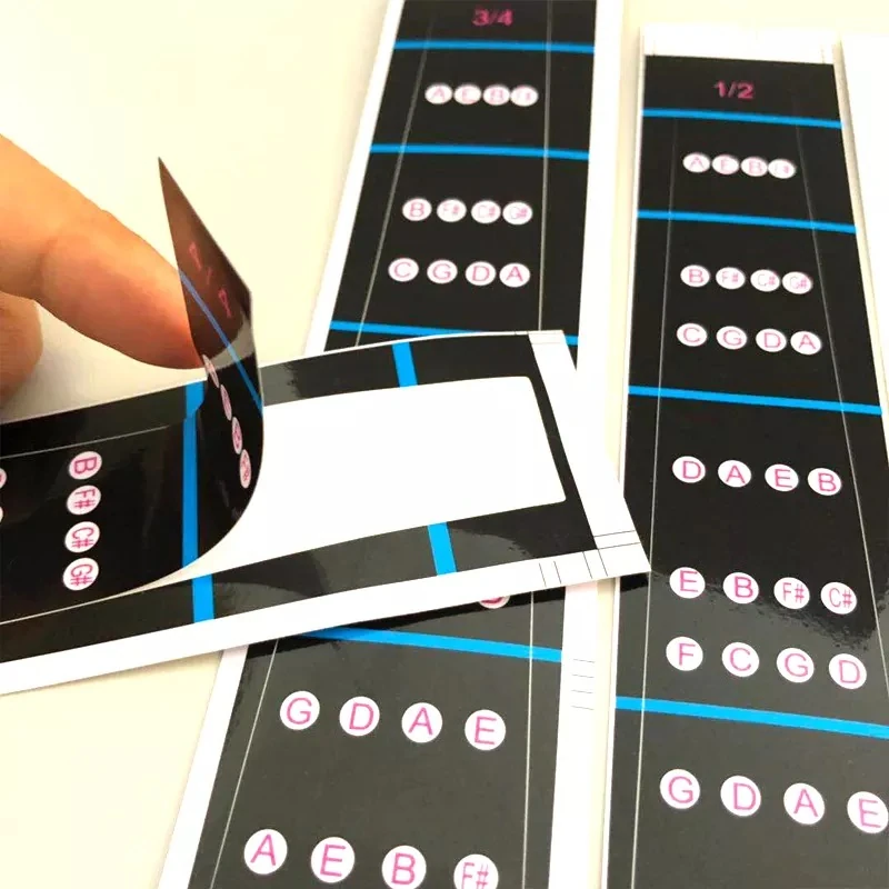 Keman Nota Etiketi Sticker detay