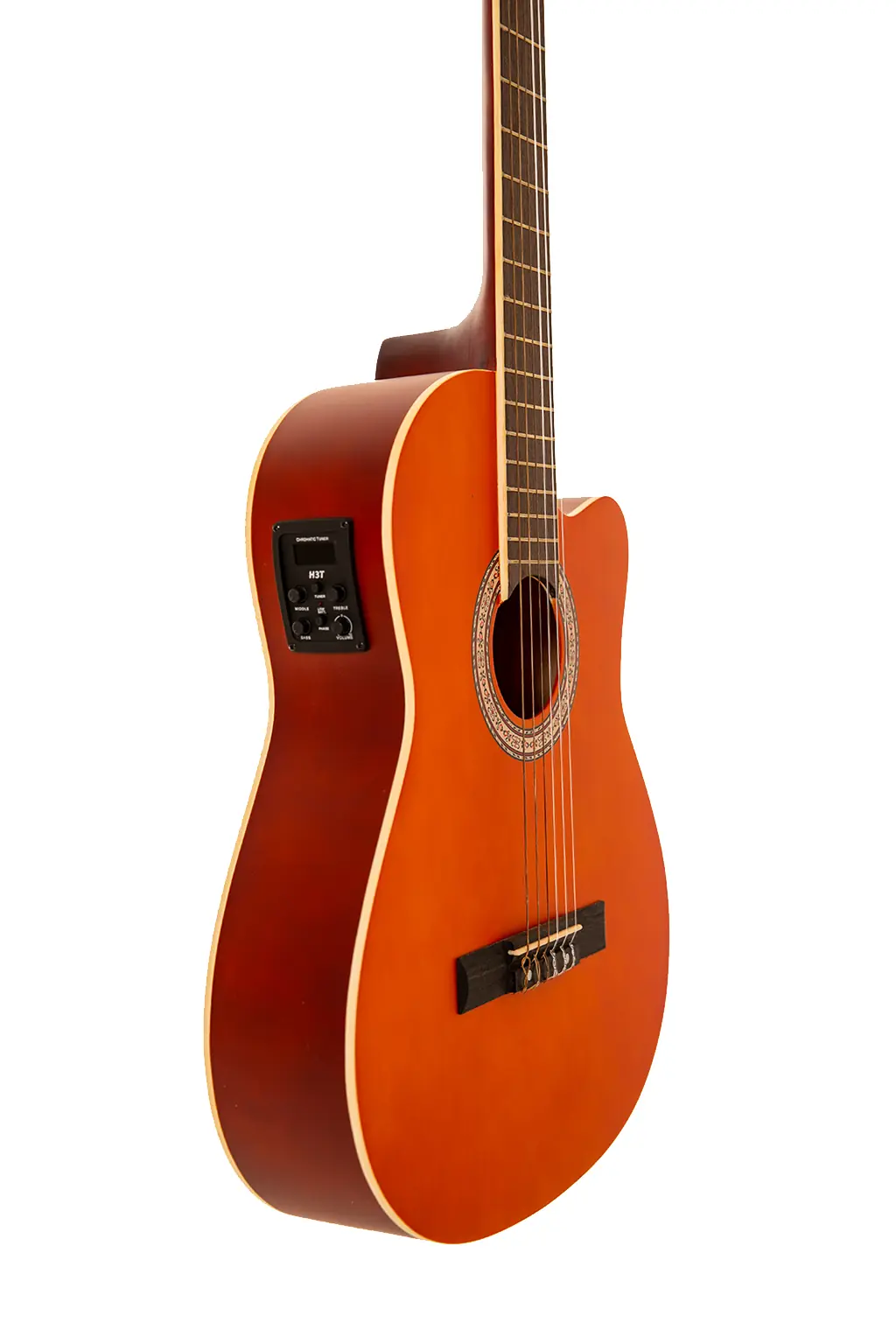 Carissa CG-155CE Naturel LCD Ekranlı H3T 4 Band EQ Kesik Kasa Gitar