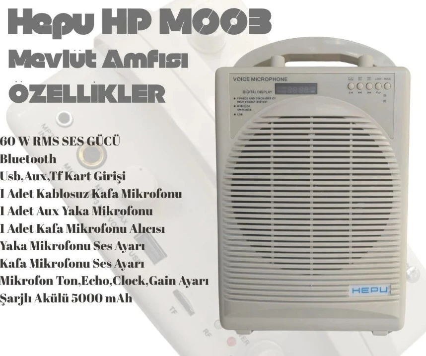 Hepu HPM004 Taşınabilir Portatif Mevlüt Anfisi