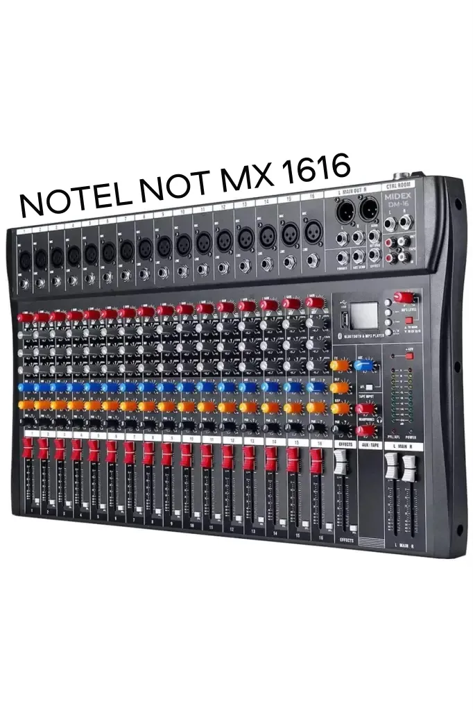 Notel NOT-MX1616 16 Kanal Profesyonel Amfisiz Mikser Görünüm
