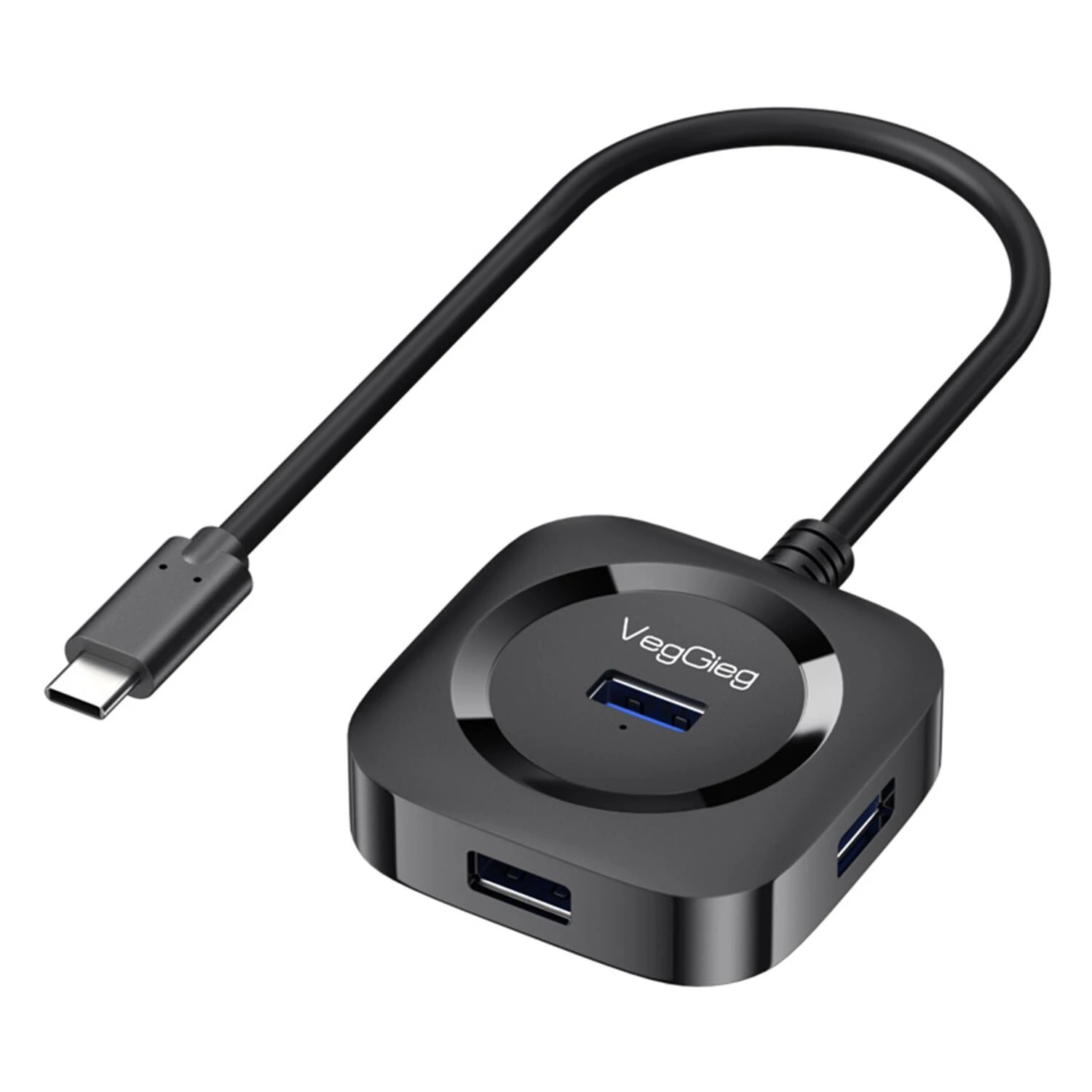 VegGieg 4 Portlu Type-C to USB 3.0 Çoklayıcı Hub Siyah, Type-C üzerinden bilgisayarınıza 4 adet USB 3.0 bağlantı noktası ekler. Bu sayede klavye, mouse, USB bellek ve HDD gibi USB cihazlarını aynı anda kullanmanıza olanak tanır. Micro USB (5V2A) dest