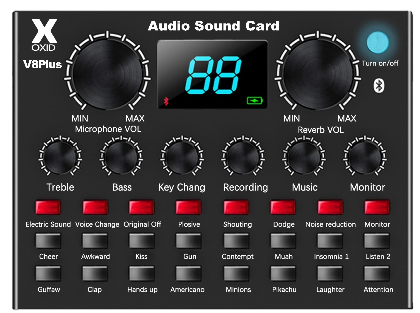 Oxid V8 Plus Podcast Youtuber Ses Kartı