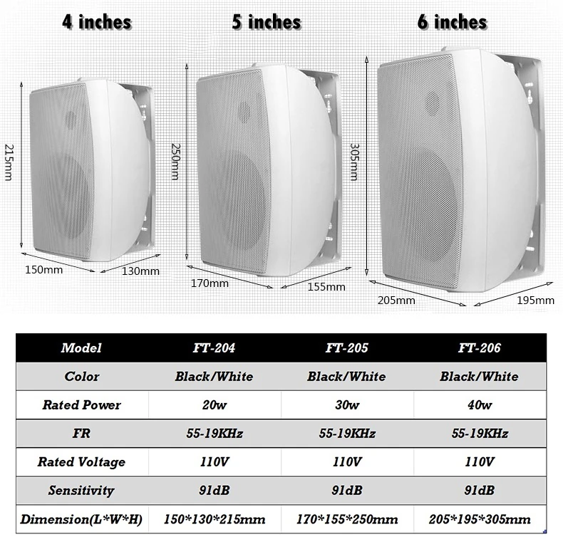 D-Sound Ft-204 4 Trafolu Hoparlör detay