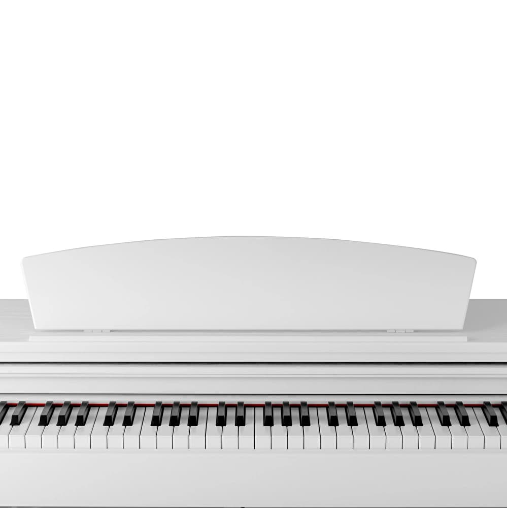 Kozmos KHP-165 beyaz dijital piyano tuş kapağı kapalı görünüm