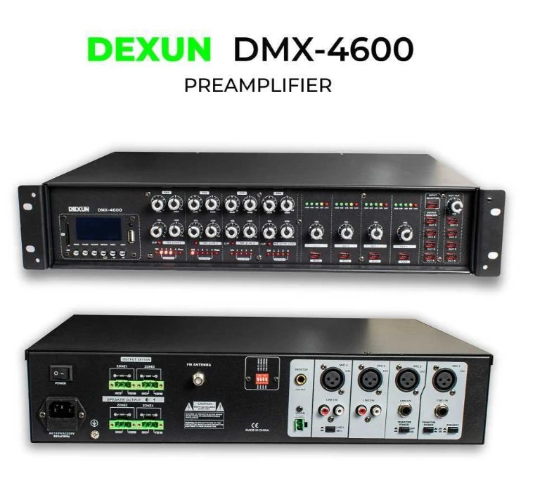 Dexun DMX-4600 4 Kanal Matrix Preamplifikatör
