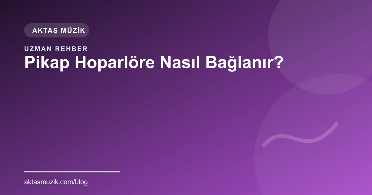 Pikap Hoparlöre Nasıl Bağlanır?