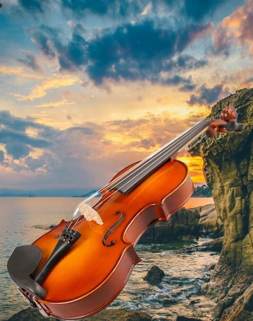 Bremen Bv-134PH Parlak 3/4 Masif Akça Ağaç Çeyrek Boy Keman